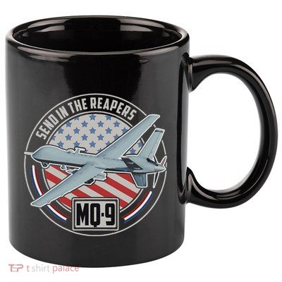 Mq 9 Reaper Uav Us Military Drone Us Patriot 11oz C Handle Ceramic Mug