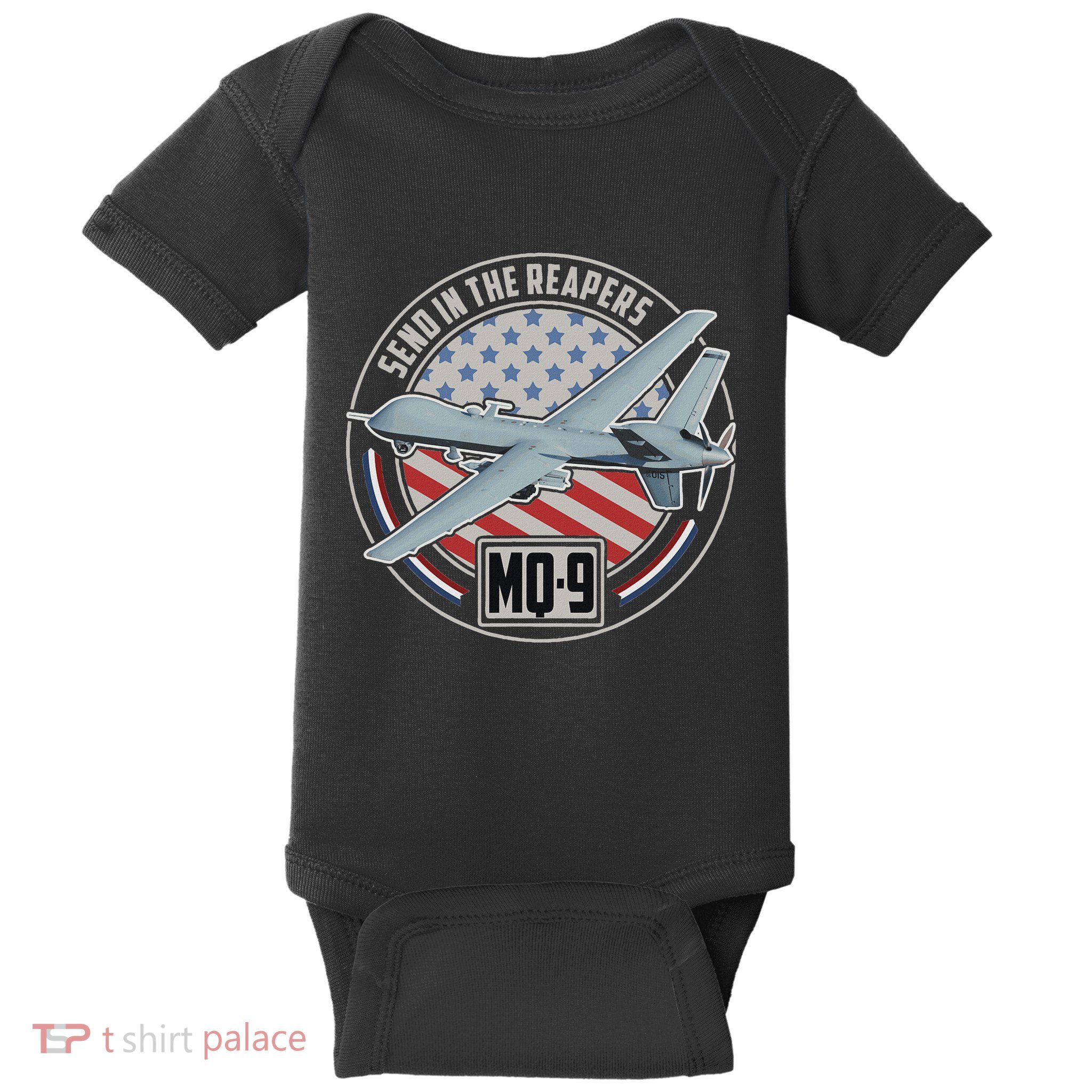 Mq 9 Reaper Uav Us Military Drone Us Patriot Baby Bodysuit
