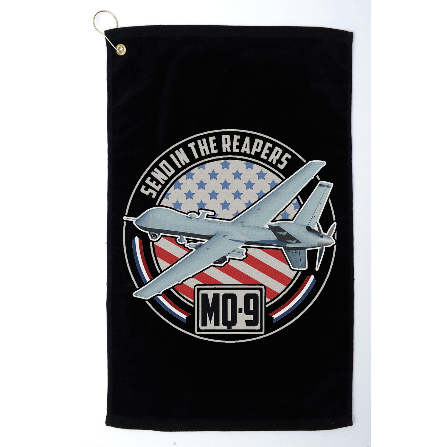Mq 9 Reaper Uav Us Military Drone Us Patriot Golf Towel