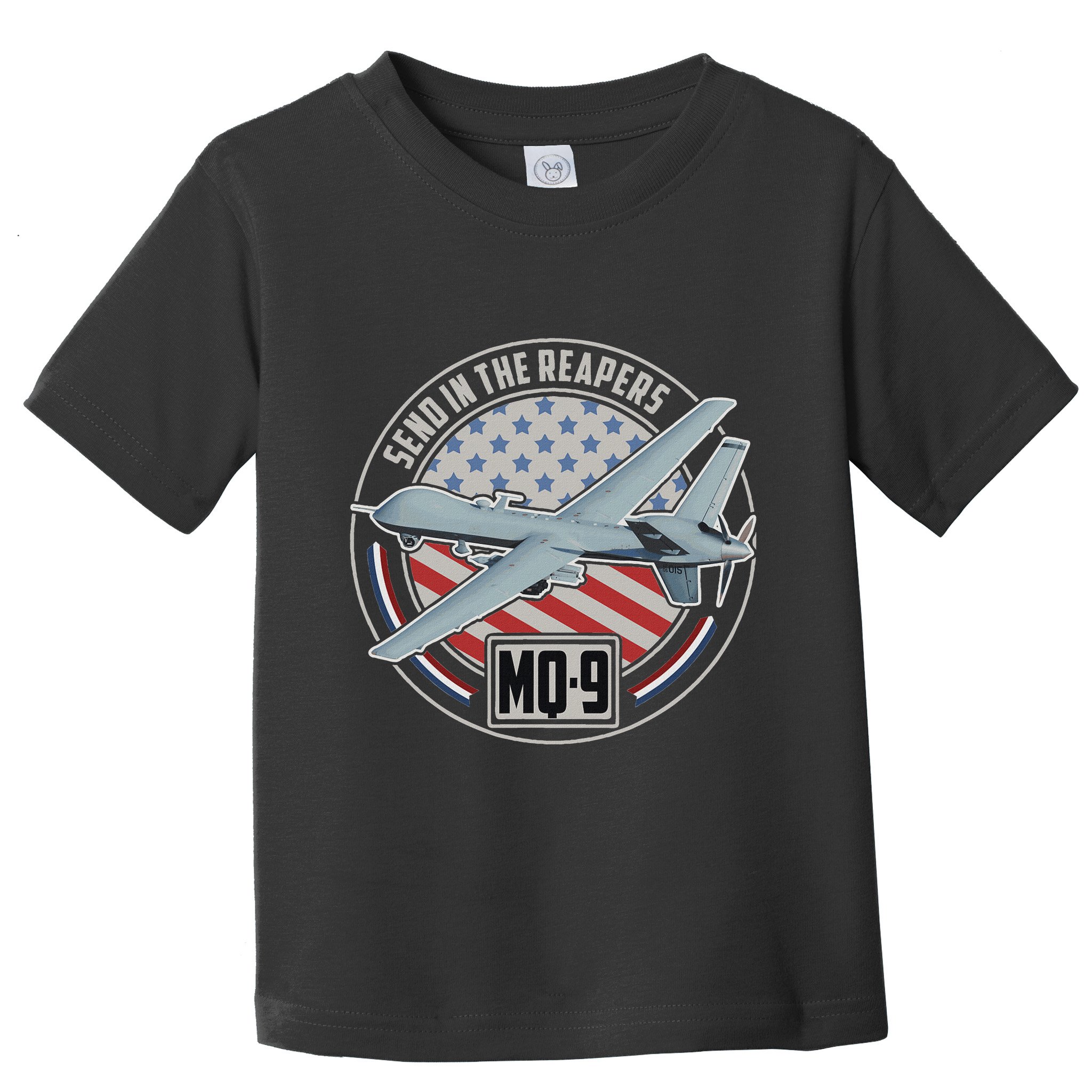 Mq 9 Reaper Uav Us Military Drone Us Patriot Toddler T-Shirt