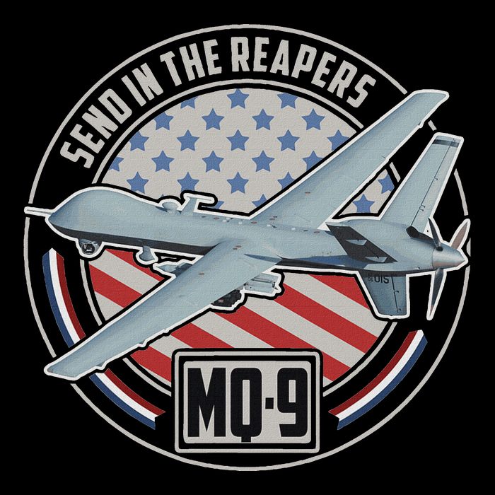 Mq 9 Reaper Uav Us Military Drone Us Patriot Toddler T-Shirt