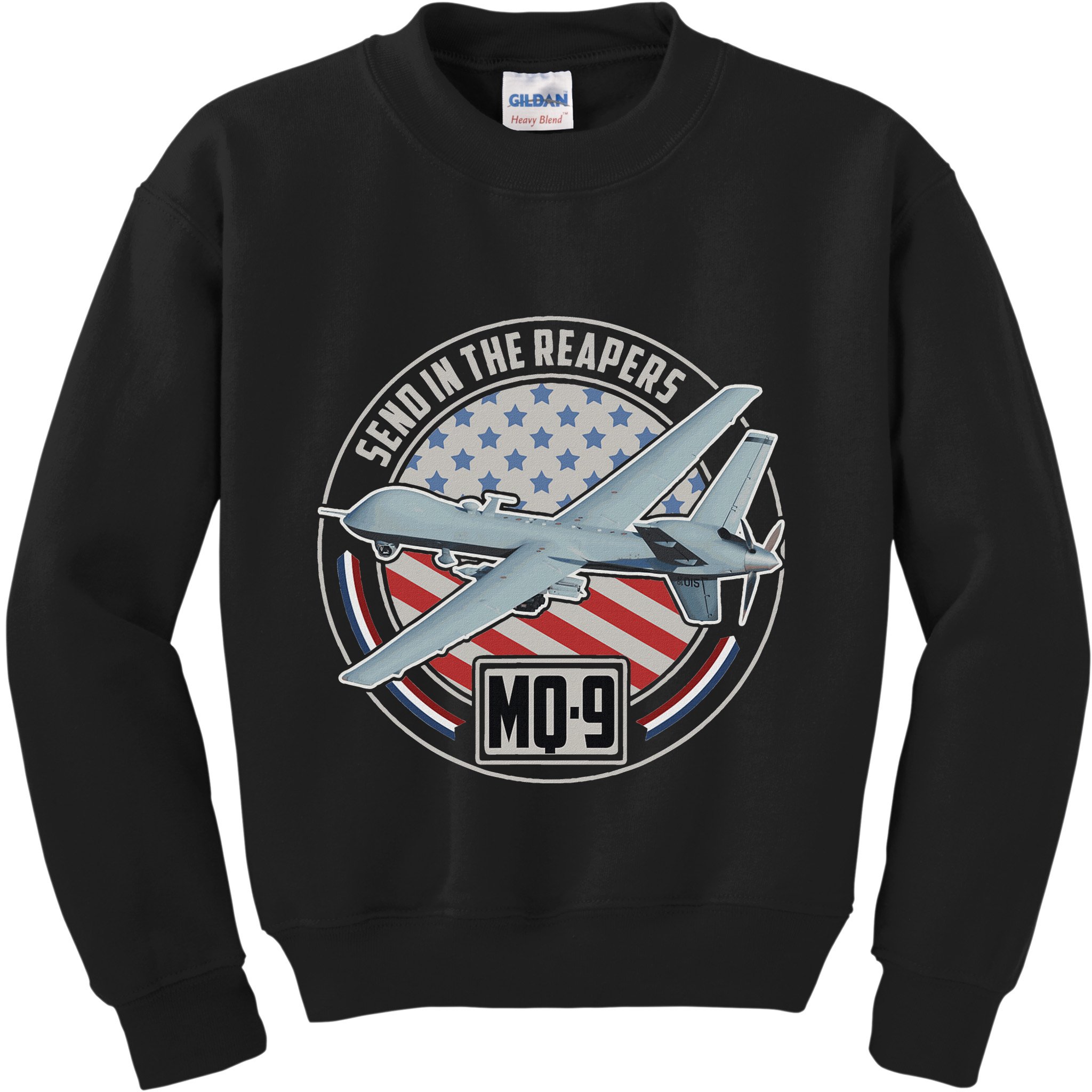 Mq 9 Reaper Uav Us Military Drone Us Patriot Kids Sweatshirt