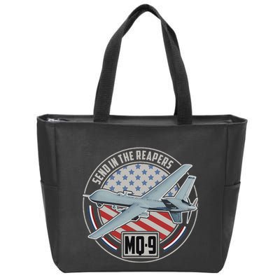 Mq 9 Reaper Uav Us Military Drone Us Patriot Zip Tote Bag