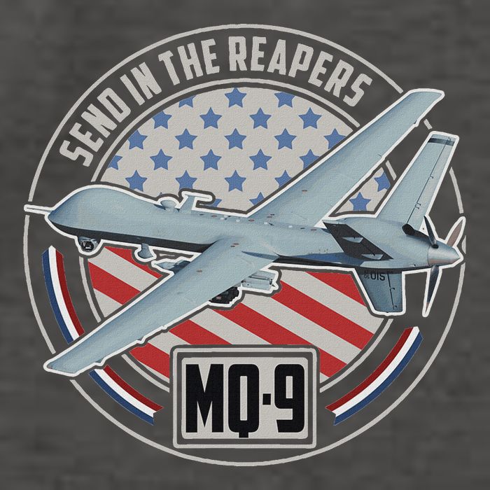 Mq 9 Reaper Uav Us Military Drone Us Patriot Vector Backpack
