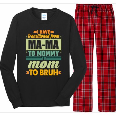 Ma-ma To Mommy To Mom To Bruh Long Sleeve Pajama Set