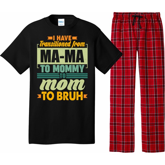 Ma-ma To Mommy To Mom To Bruh Pajama Set