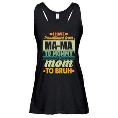 Ma-ma To Mommy To Mom To Bruh Ladies Essential Flowy Tank