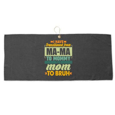 Ma-ma To Mommy To Mom To Bruh Large Microfiber Waffle Golf Towel