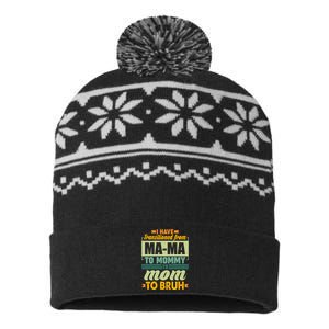 Ma-ma To Mommy To Mom To Bruh USA-Made Snowflake Beanie