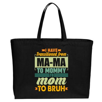 Ma-ma To Mommy To Mom To Bruh Cotton Canvas Jumbo Tote