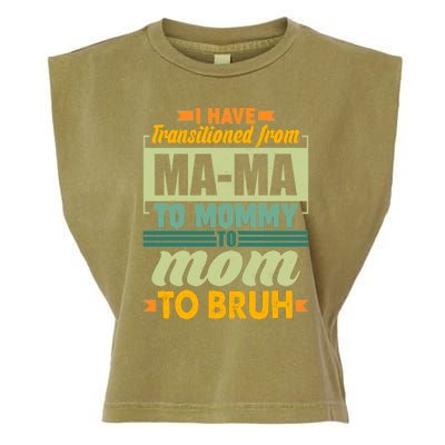 Ma-ma To Mommy To Mom To Bruh Garment-Dyed Women's Muscle Tee