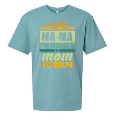 Ma-ma To Mommy To Mom To Bruh Sueded Cloud Jersey T-Shirt