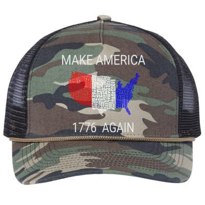 Make America 1776 Again Constitution Freedom Usa Gift Meaningful Gift Retro Rope Trucker Hat Cap