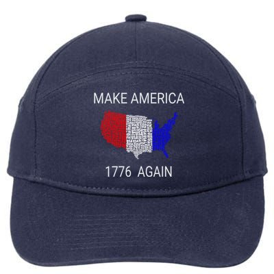 Make America 1776 Again Constitution Freedom Usa Gift Meaningful Gift 7-Panel Snapback Hat