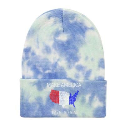 Make America 1776 Again Constitution Freedom Usa Gift Meaningful Gift Tie Dye 12in Knit Beanie