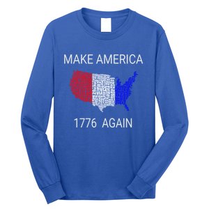 Make America 1776 Again Constitution Freedom Usa Gift Long Sleeve Shirt