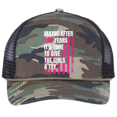 Maybe After 248 Years ItS The Time To Give The Girl A Try Retro Rope Trucker Hat Cap