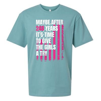 Maybe After 248 Years ItS The Time To Give The Girl A Try Sueded Cloud Jersey T-Shirt