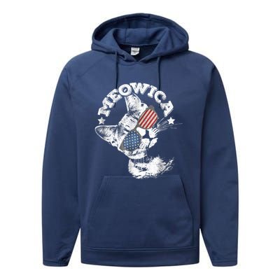 Meowica Americat 4th Of July American Flag Usa Cool Gift Performance Fleece Hoodie