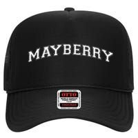 Mayberry Athletic Arch College University Alumni High Crown Mesh Back Trucker Hat