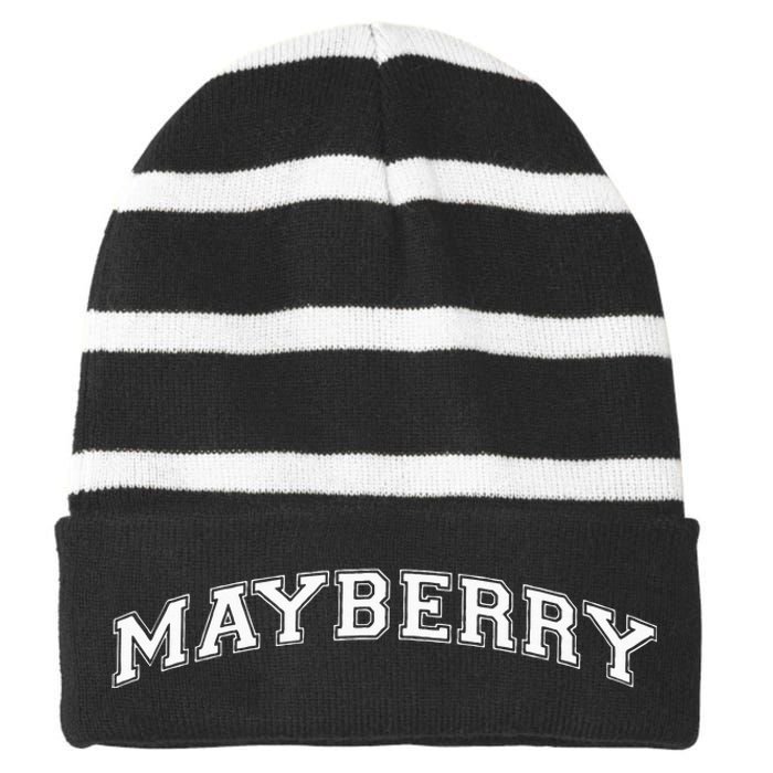 Mayberry Athletic Arch College University Alumni Striped Beanie with Solid Band