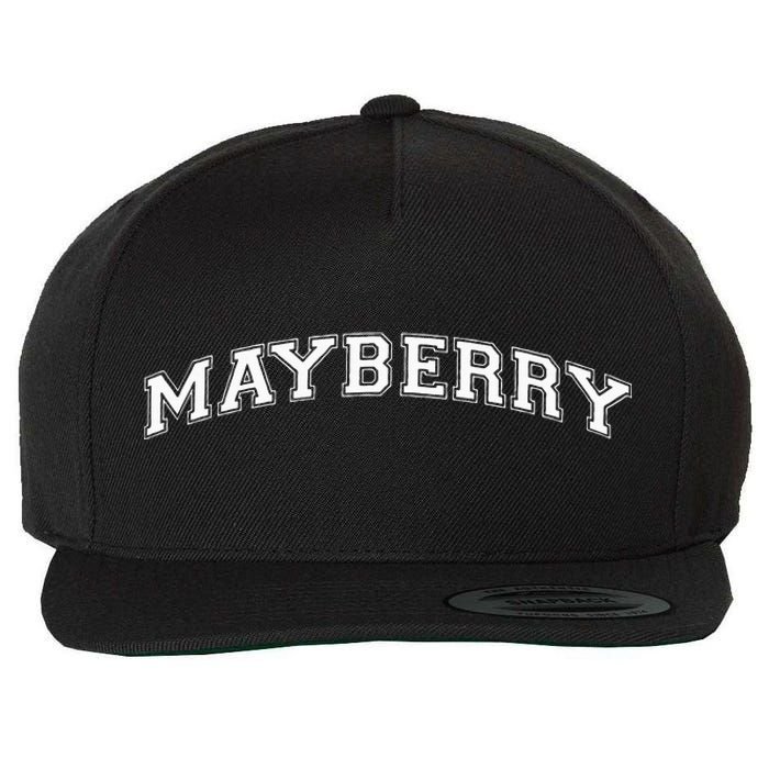 Mayberry Athletic Arch College University Alumni Wool Snapback Cap