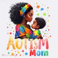 Mom Afro Autism Awareness Mama Black Autism Tall T-Shirt