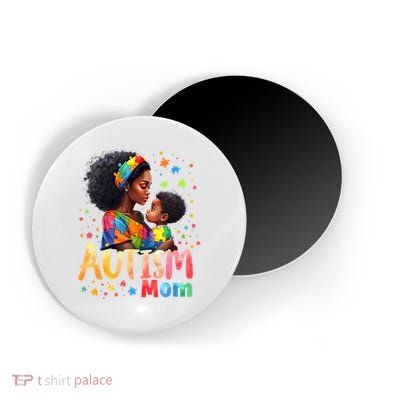 Mom Afro Autism Awareness Mama Black Autism Magnet