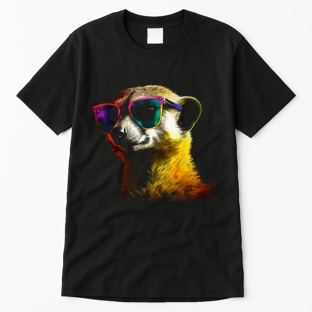 Meerkat Artwork Animal Art Sunglasses Meerkat Tall T-Shirt