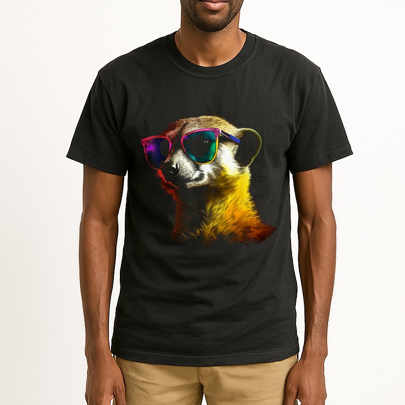 Meerkat Artwork Animal Art Sunglasses Meerkat Tall T-Shirt