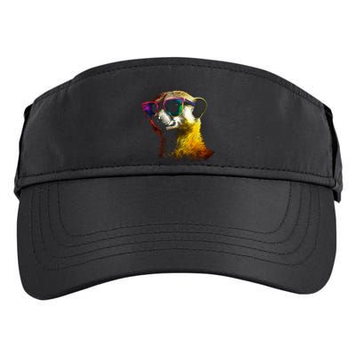 Meerkat Artwork Animal Art Sunglasses Meerkat Adult Drive Performance Visor