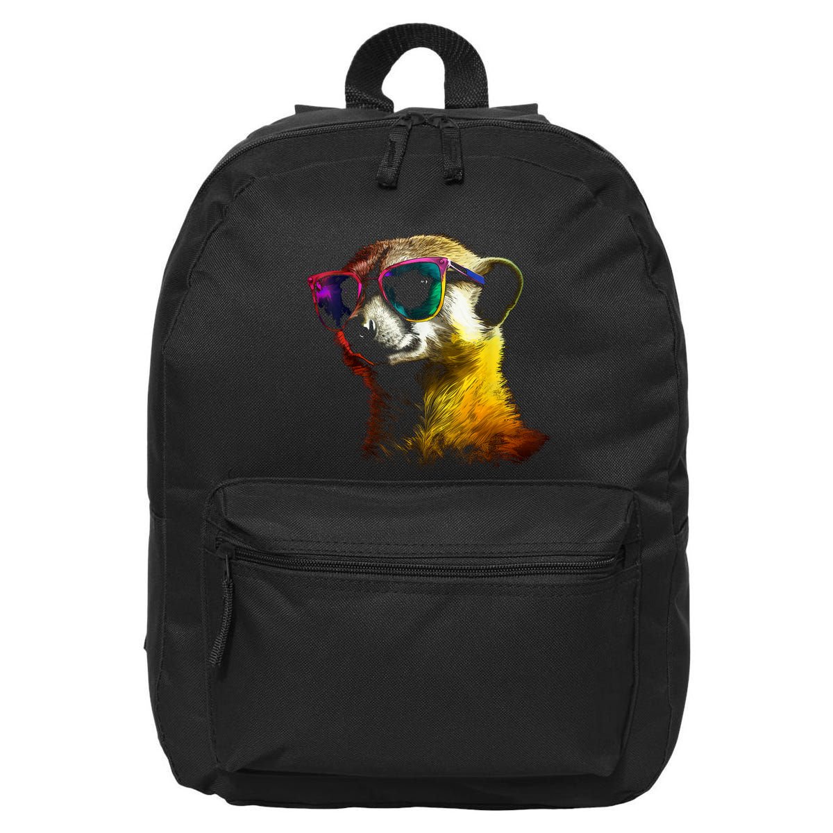 Meerkat Artwork Animal Art Sunglasses Meerkat 16 in Basic Backpack