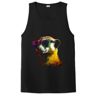 Meerkat Artwork Animal Art Sunglasses Meerkat PosiCharge Competitor Tank