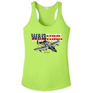 Military Airplane A10 Warthog American Flag Ladies PosiCharge Competitor Racerback Tank