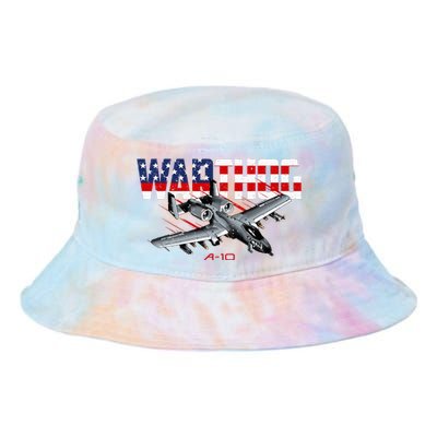 Military Airplane A10 Warthog American Flag Tie Dye Newport Bucket Hat