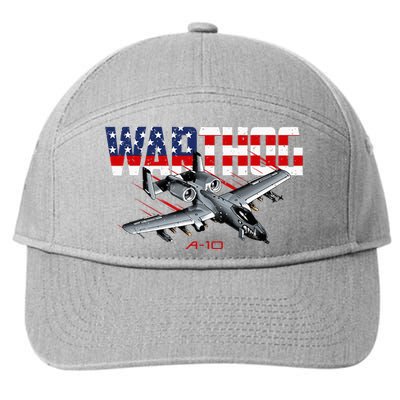 Military Airplane A10 Warthog American Flag 7-Panel Snapback Hat