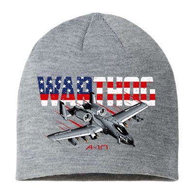 Military Airplane A10 Warthog American Flag Sustainable Beanie