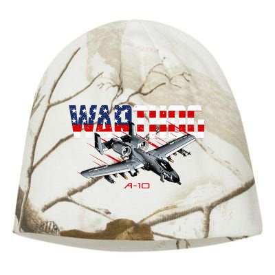 Military Airplane A10 Warthog American Flag Kati - Camo Knit Beanie