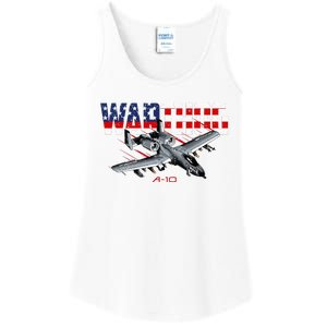 Military Airplane A10 Warthog American Flag Ladies Essential Tank