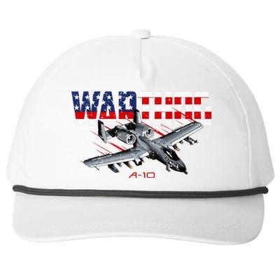 Military Airplane A10 Warthog American Flag Snapback Five-Panel Rope Hat