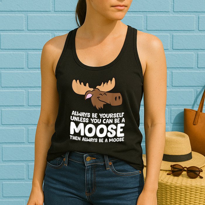 Moose Alaska Always Be Yourself Unless You Can Be A Moose Womens Tank Top