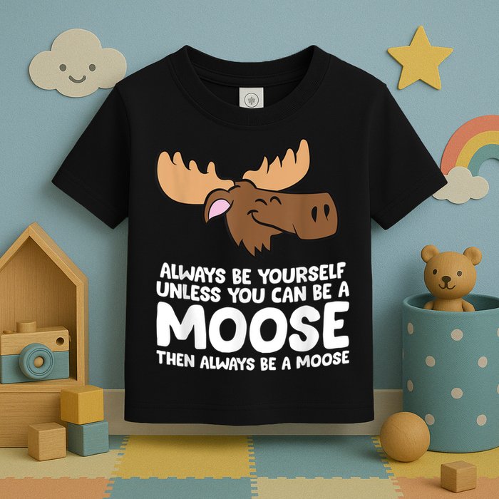 Moose Alaska Always Be Yourself Unless You Can Be A Moose Toddler T-Shirt