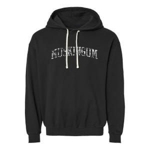 Muskingum Athletic Arch College University Alumni Garment-Dyed Fleece Hoodie