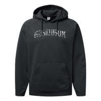 Muskingum Athletic Arch College University Alumni Performance Fleece Hoodie