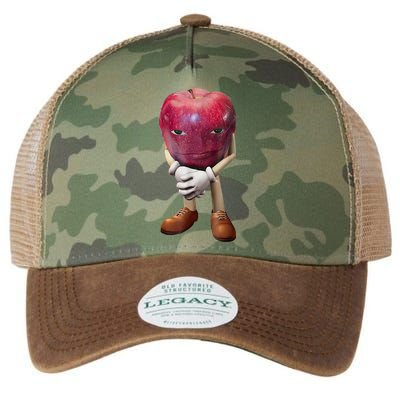 Me Asf Apple Funny Apple Face Meme Wapple Legacy Tie Dye Trucker Hat