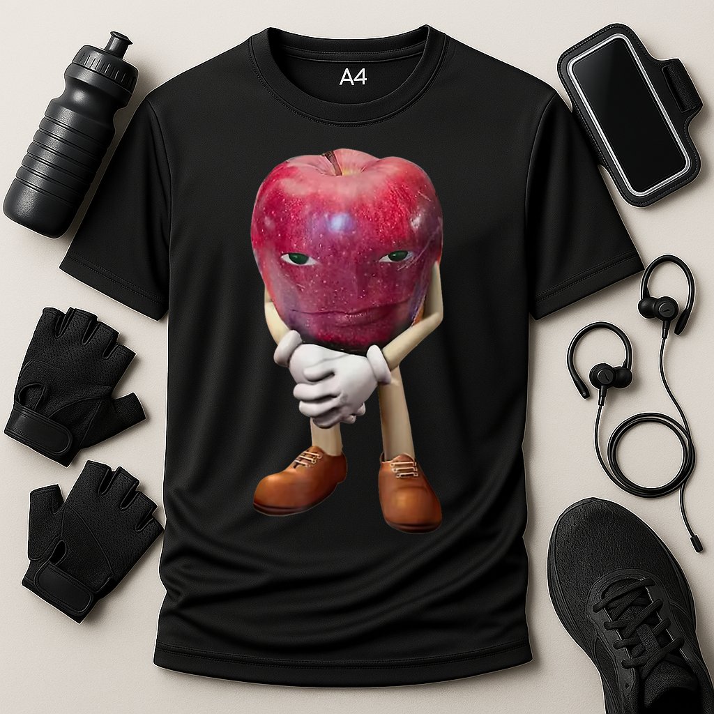 Me Asf Apple Funny Apple Face Meme Wapple Cooling Performance Crew T-Shirt