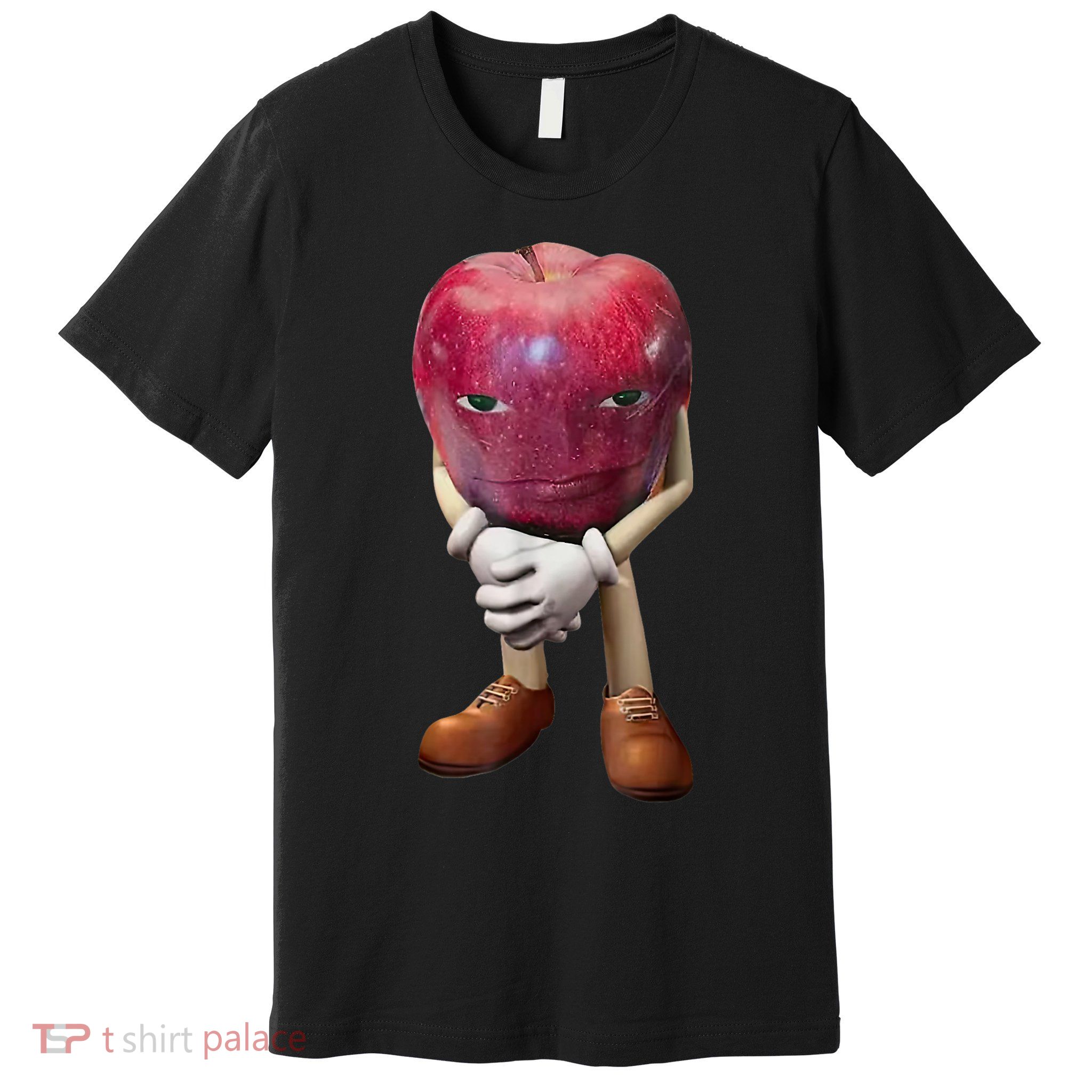 Me Asf Apple Funny Apple Face Meme Wapple Premium T-Shirt
