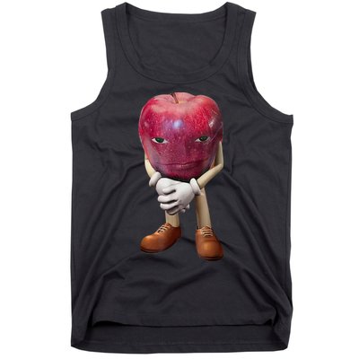 Me Asf Apple Funny Apple Face Meme Wapple Tank Top