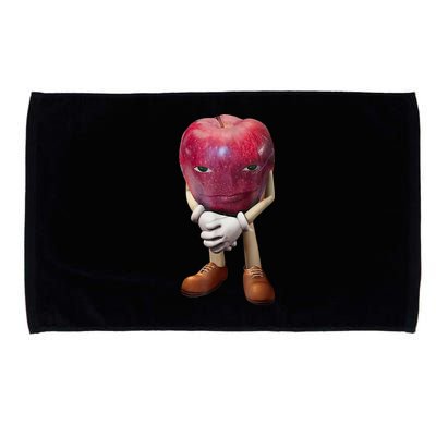Me Asf Apple Funny Apple Face Meme Wapple Microfiber Hand Towel