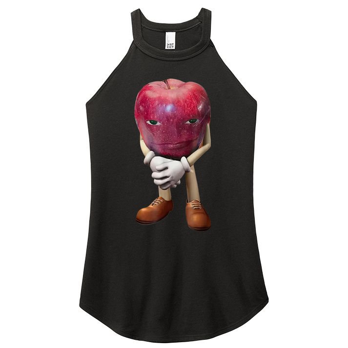 Me Asf Apple Funny Apple Face Meme Wapple Women's Perfect Tri Rocker Tank